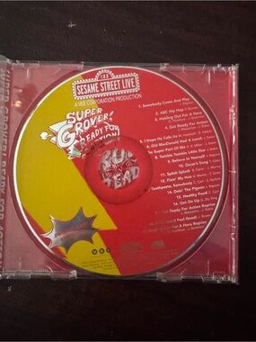 Sesame Street Live Super Grover Ready for Action CD – Red & Yellow Artwork